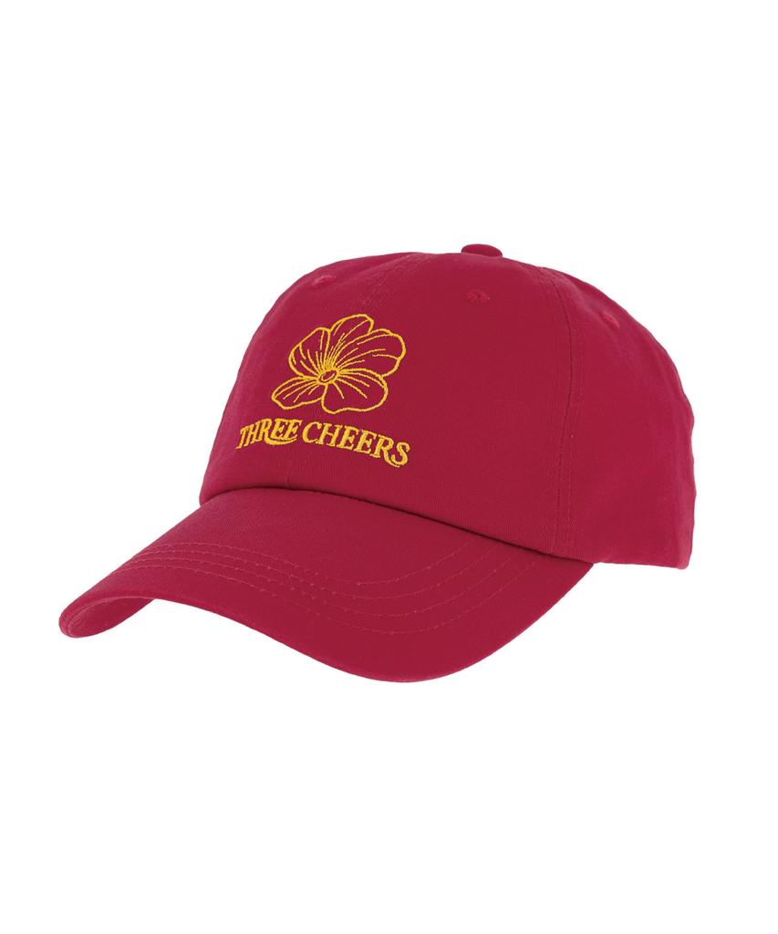 Sseulichieolseu Threecheers Flower Logo Ballcap Red