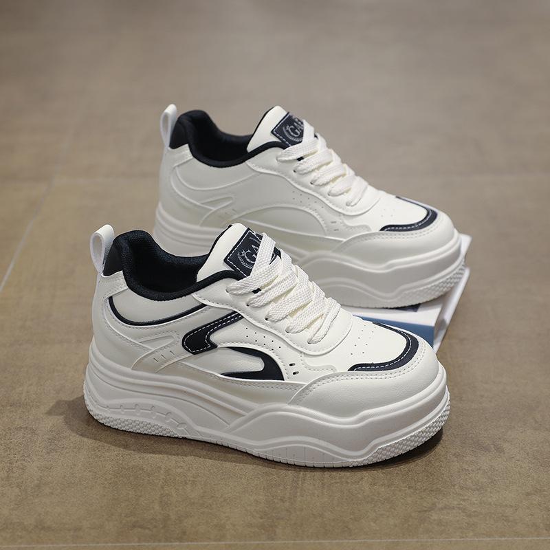 Inner heightening board shoes women's shoes spring new ins student platform versatile sports shoes Q