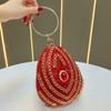 Elegante Pochette da Sera in Poliestere con Decorazioni di Strass per Eventi Formali