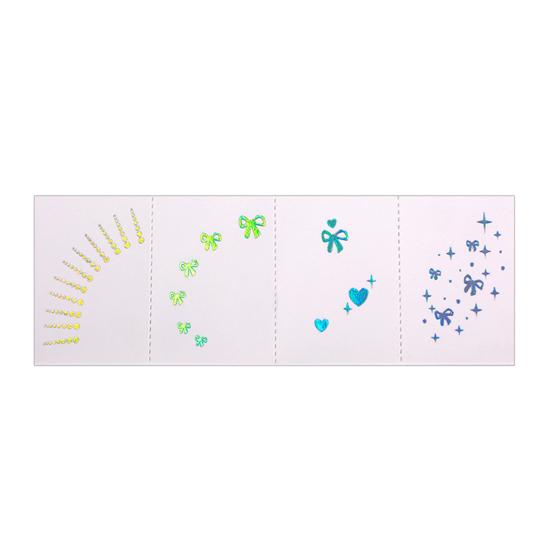 Temporary Tattoos Stickers, The Corner of The Eye Tattoos with Heart Star Pattern, Temporary Body Art Stickers for Adults Kids Party Use