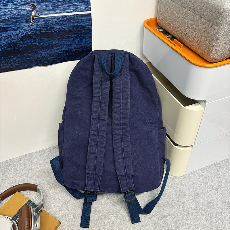 Junior Senior High School Student Schoolbag Women's Large Capacity Travel Backpack Men's Canvas Backpack