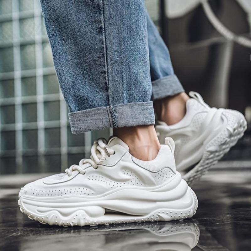 Fashion 2025 Autumn New Men's Niche Design Low Top Thick Soled Casual Shoes Fashion Trend Versatile Comfortable Non Slip Chunky sneakers