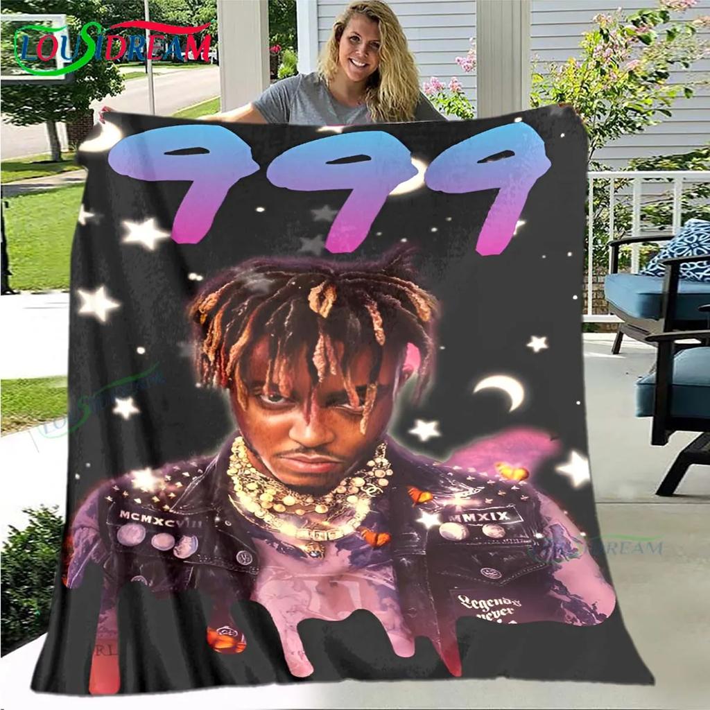 Mode Hip-Hop-Sänger J-Juice WRLD Flanell Decke für Erwachsene und Kinder Sofa Bett Dekoration Decke Tragbare Decke Geschenk
