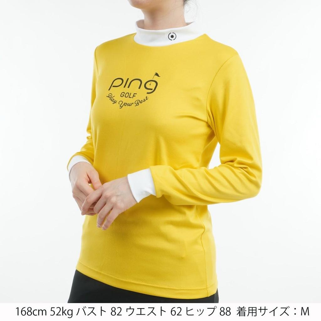 Ping Apparel Long Sleeve High Neck Shirt Fleece Golf Undershirt LL Women's (Smooth Lining) / / 622-4266904 061_Yellow