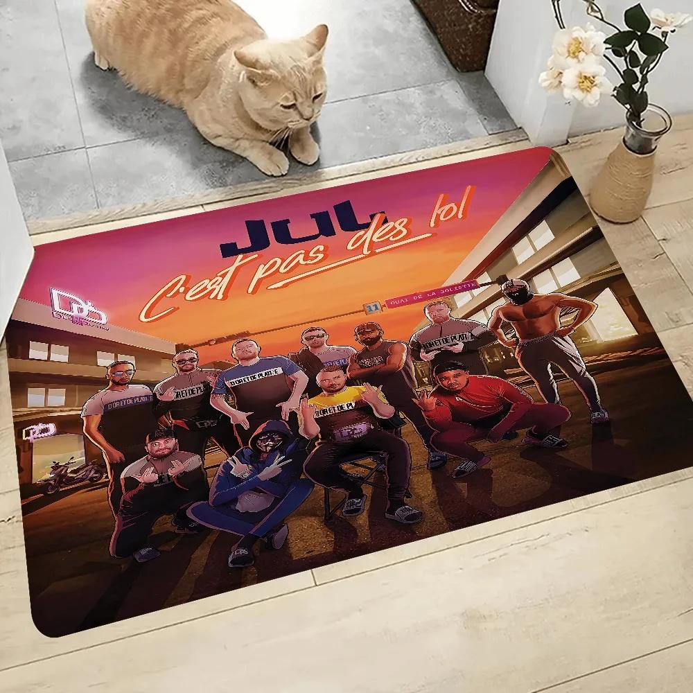 Rapper J-JuL C'est Pas Des Lol Floor Mat Soft Anti-slip Rug for Bathroom Bedroom Stylish Welcome Doormat Machine Washable