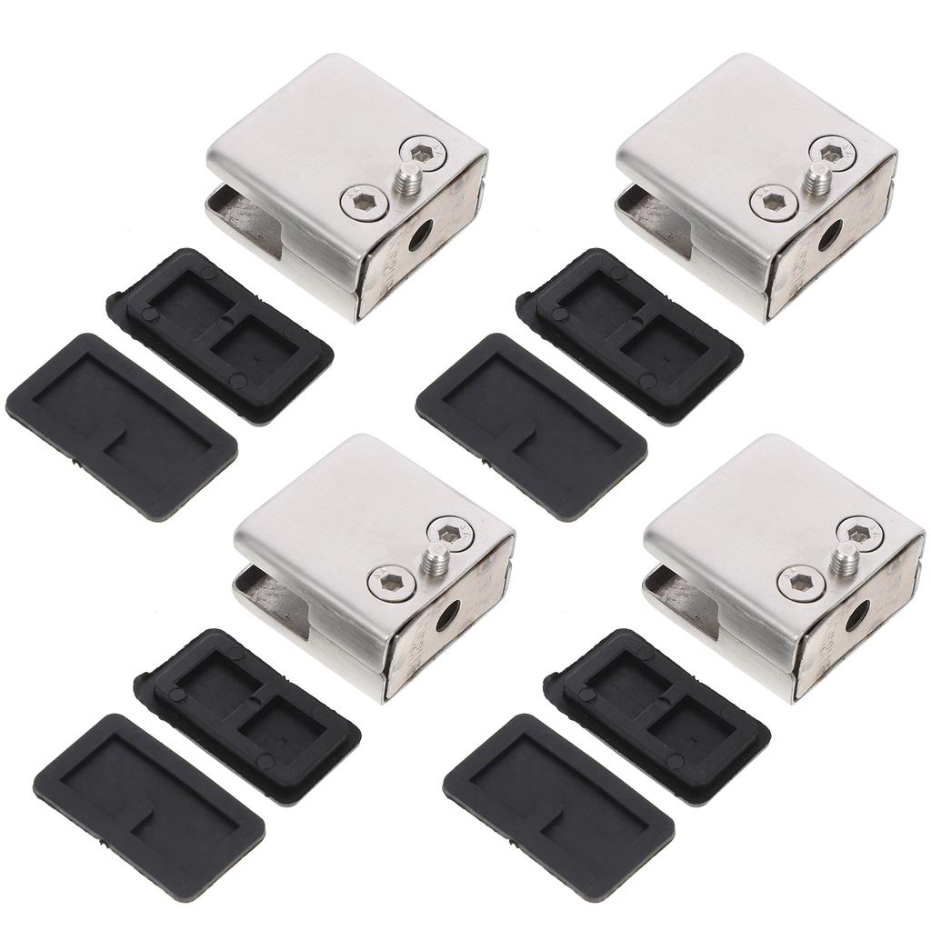 4 Stück Glasklemmen Robuste Befestigungsklammer Kratzfrei Langlebig Praktisches Design für verschiedene Orte Glasklemmen