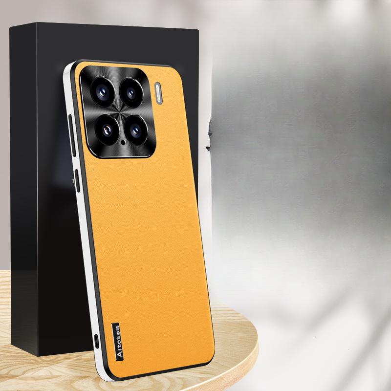 Xiaomi 15pro Phone Case Lens All-inclusive Xiaomi Anti-Drop 15 High-end Business Men Por Leather Case
