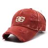 Distressed Baseball Cap Women Unisex Trendy Embroidered Letter Sun Visor Dad Hat