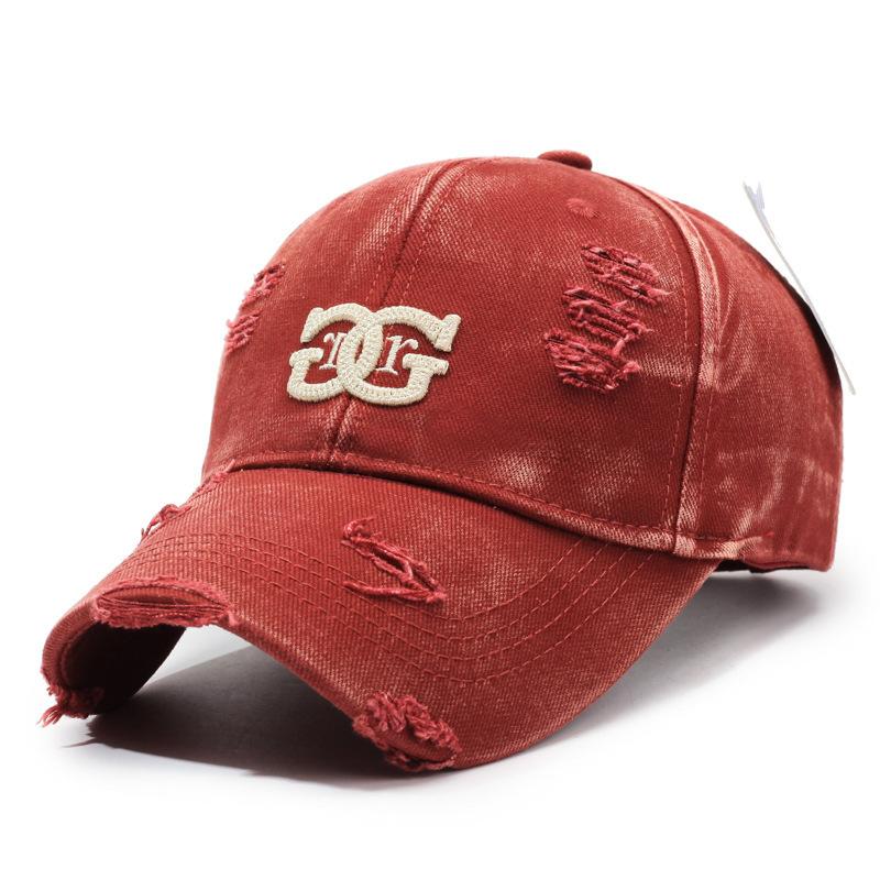 Distressed Baseball Cap Women Unisex Trendy Embroidered Letter Sun Visor Dad Hat