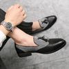 Fashion Sharp Pointed Cloth Leather Shoes for Men Formal Shoes  Italian Classic Tasseled Loafers for Men Men Party Wedding Dress Shoes