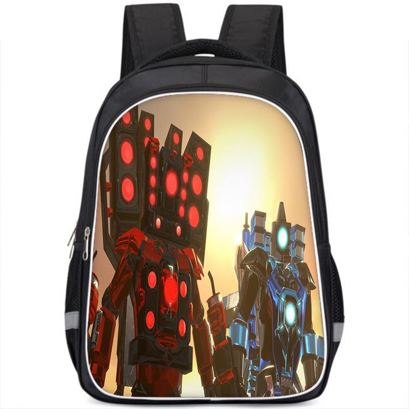 Vibrant Cartoon Character Backpack For Kids Stylish Oxford Cloth Large Capacity