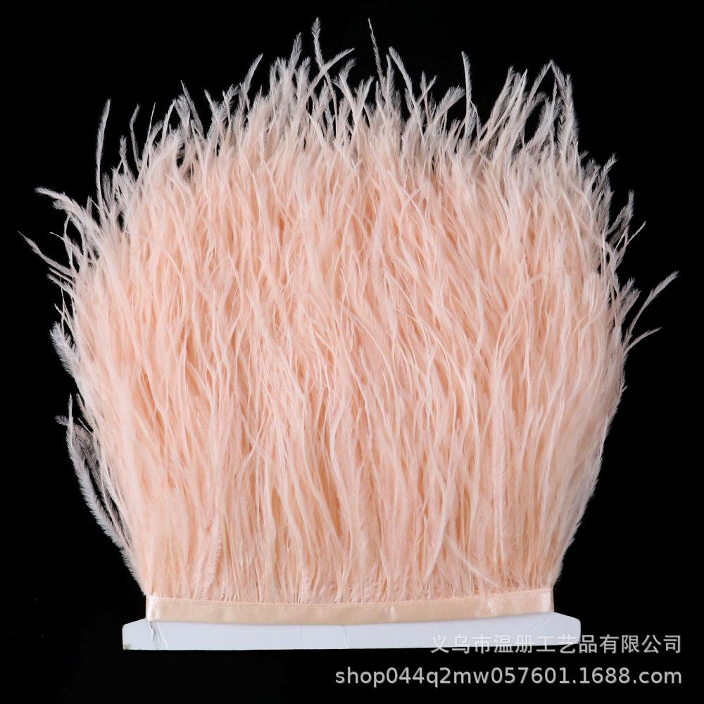 

10-18 см Однослойный и полуторный Страусиное перо Тканевая кромка Аксессуары для одежды Кисточный материал Удлиненное страусиное перо Сделай сам шампанского