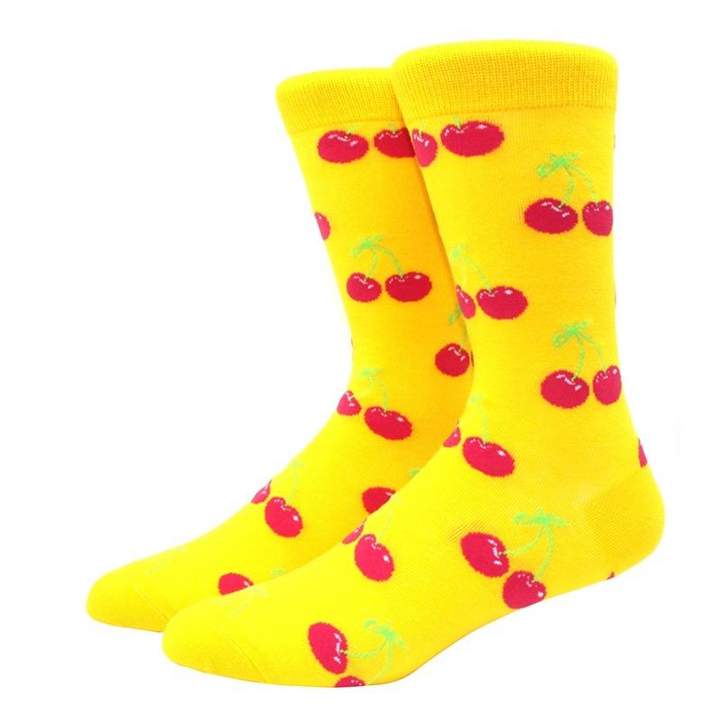 Herren mehrfarbig bedruckte Früchte, Essen, Damensocken, lustig, Skateboarden, Hip-Hop, Tiere, Socken