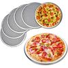 6Pcs Round Aluminum Alloy Pizza Pan 8/10/12/14inch Non Stick Pizza Baking Screen for Oven for Home Restaurant Grill Baking