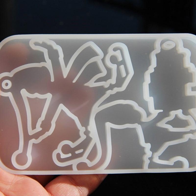 Silicone Elf Pendant Mold Easy Demolding Epoxy Mould For Handmade Jewelry Keychains Christmas Tree Ornaments