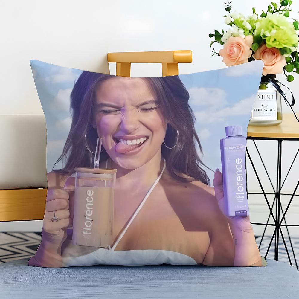 

MMillie Bobby Brown Cushion Cover Washable Linen Pillowcase Soft for Sofa Bed Cozy Home Room Decor 30x30cm