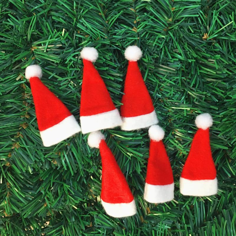 12pcs Mini Christmas Lollipop Hats, Festive Party Accessories, Perfect for Holiday Table Decorations & Dinner Parties