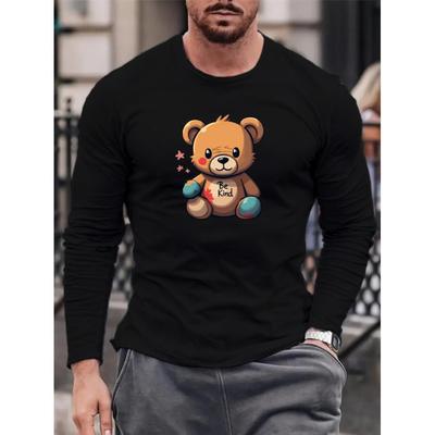 Soft & Anti-Static, Great for Work From Home & Daily Lounge, Relaxed Fit Men's Long Sleeve Tee