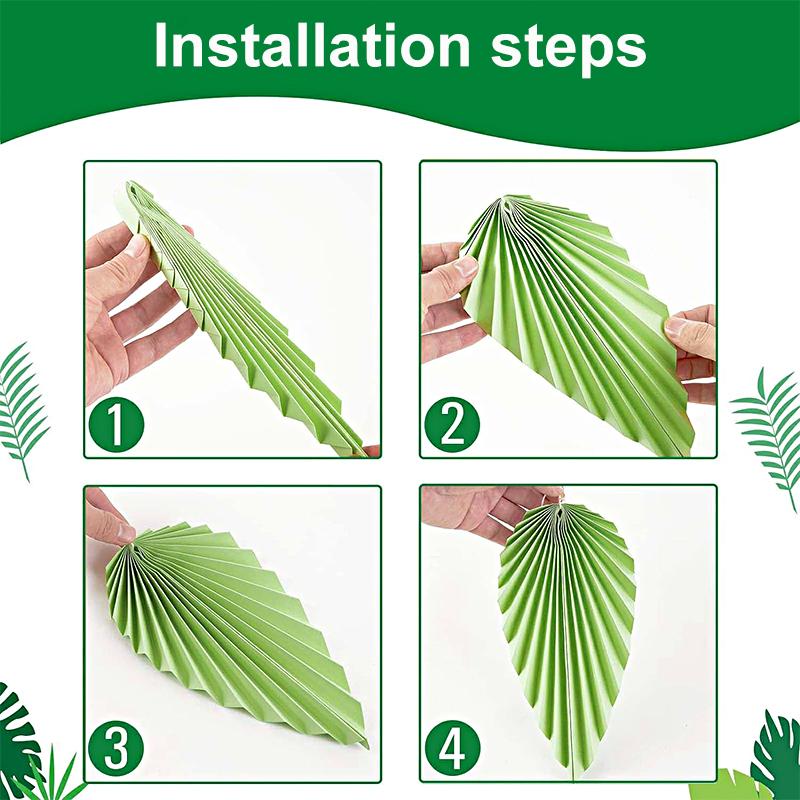 9PC/Set Mixed Color Boho Leaf Design Classroom Classroom Decorations Elegant Hanging Folding Leaves For Party 2 Colors