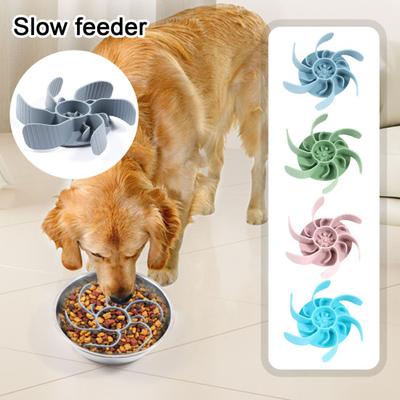 Ciotola per cani a alimentazione lenta in silicone, inserto con ventose, per alimenti
