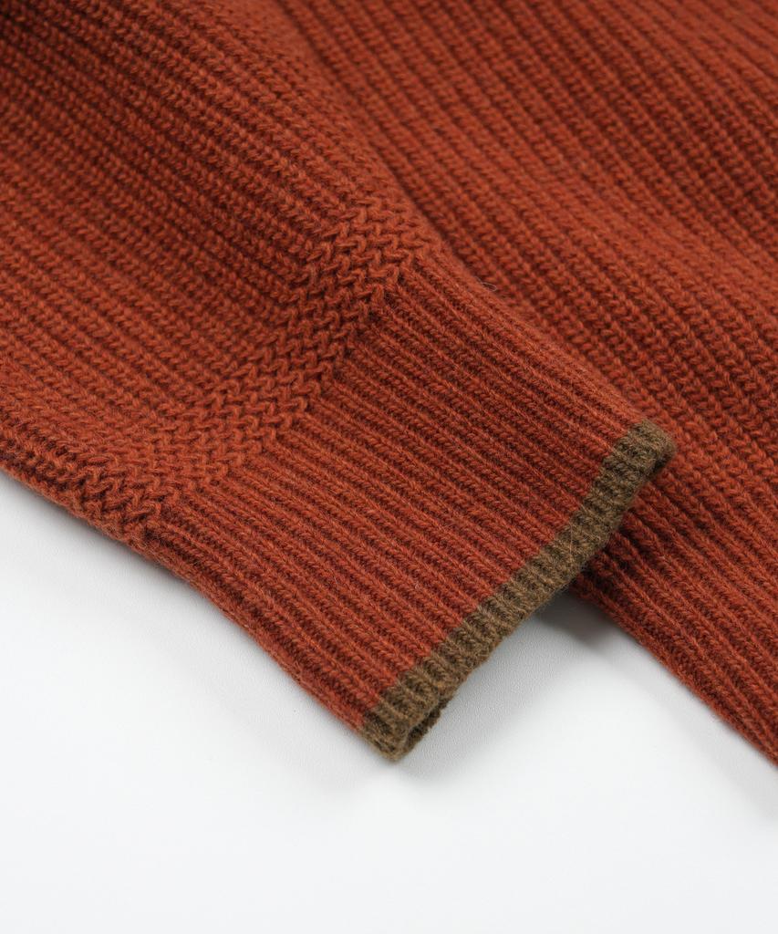FRIZMWORKS Patch Round Pullover Knit _ Brick