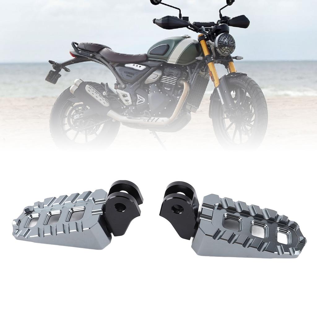 1 Paar Motorrad-Fußrasten vorne CNC6063 Aluminiumlegierung 10 mm Höherlegung Fußrasten Ersatz für Scrambler 400X 2023 bis 2025