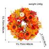 Autumn Harvest Wreath with Pumpkins & Maple Leaves
