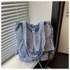 Women Plaid Ruffled Drawstring Sleeveless Cami Top