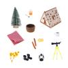 Miniature Wooden Paintable Tent Camping Scene Decoration Dollhouse Accessories Outdoor Scene Props Craft Project Kits