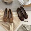 2025 New Autumn and Winter Velvet Suede Matte Flat Bottom Foot Cover Versatile Boken Warm Women's Shoes