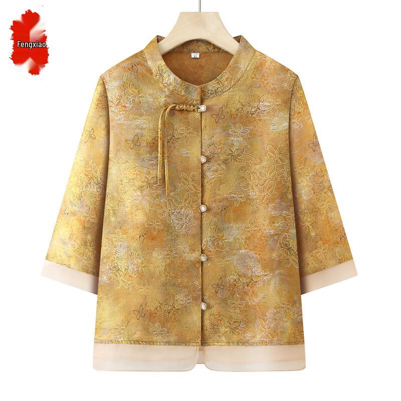 Retro Chinese Style Floral Women s Cardigan 5XL