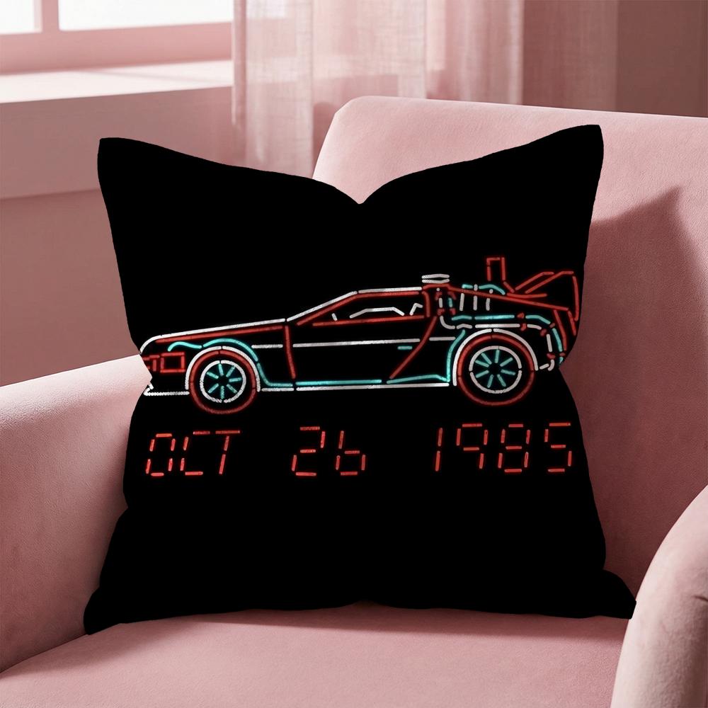 B-Back To The F-Future Cushion Cover Multi-Scene Pillow Cover for Home & Car - Reversible, Soft & Durable for Daily Use