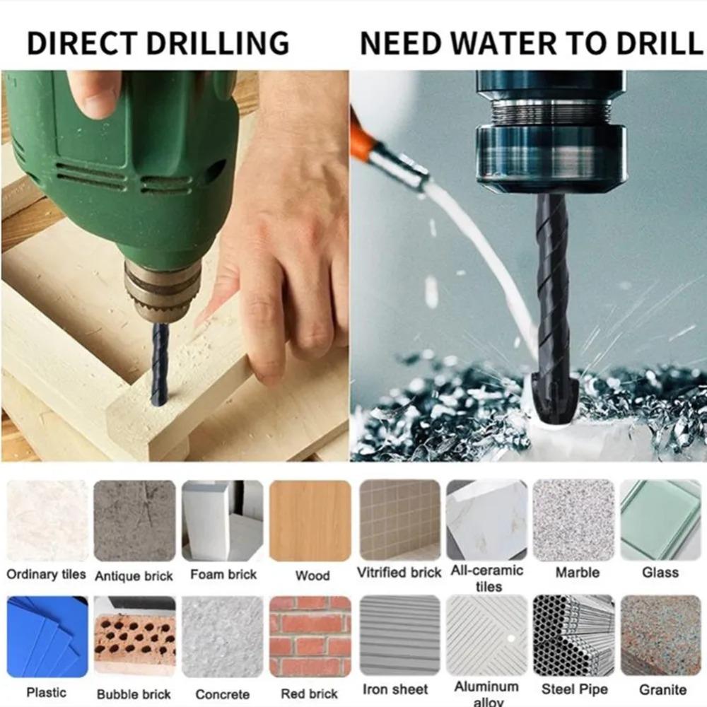 4-Blade Cross Drill Bit: Universal for Alloy, Porcelain, Glass Tile, Cement, Marble & Granite - Anti-Corrosion & High-Efficiency