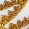 2 Yards Sequined Lace Trim Fabric Ribbon DIY Crafts 4CM Wide