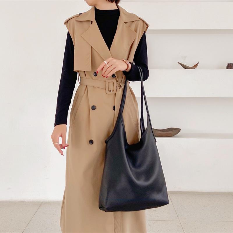 Kolej Rüzgarı Anne Çantası Alışveriş Çantası Moda Her Şey Yumuşak Deri Omuz Tote Çanta Kadın