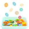 Snowflake Block Set 60/100/200PCS Classic Colored Style Macaron Style Available Snowflake Convenient Storage Parent Kid Game ZYF