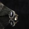 Hip-hop Style Men's Magic Eye Silver  Opening Aged Ring