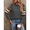 Women's Multi color Leopard Print Long Sleeve Loose Sweatshirt New Autumn Winter Style