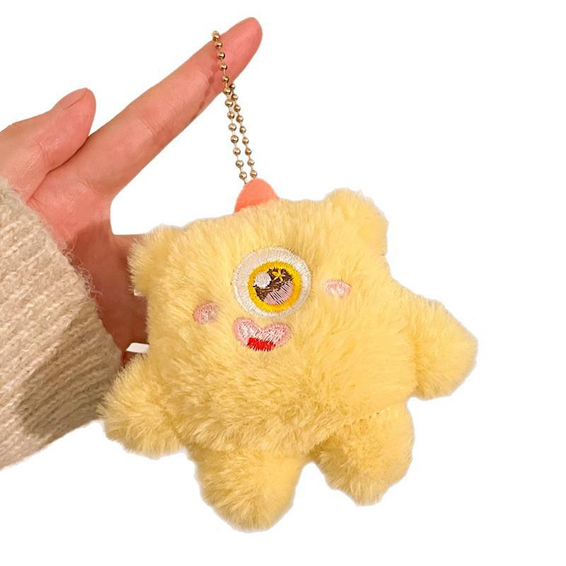 Cartoon Plush Monster Doll Keychain - Cute Prank Accessory & Small Gift