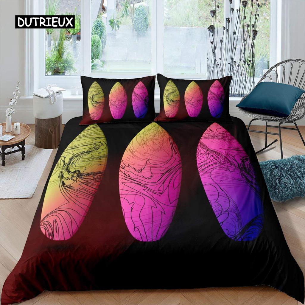 Comfortable Cartoon Pattern Duvet Cover Set With Duvet Cover And Pillowcases King Queen Twin Sizes For All Ages