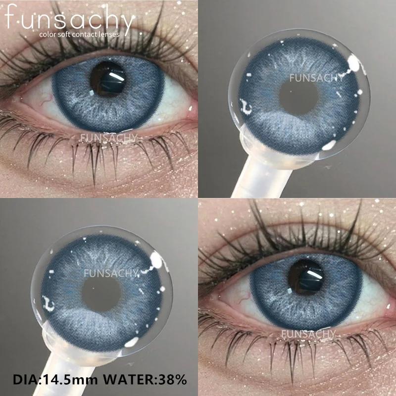 FUNSACHY 1 Pair Brown Colored Contact Lenses for Eyes Cosmetic Pupils Lenses Green Eye Contacts Natural Gray Lenses Y2k Colorcon