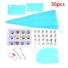 34/36/37Pcs Cake Decorating Tools Icing Cream Piping Nozzle Tips Confectionery Pastry Cake Bags Stainless Steel Nozzles Tip