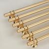 Furniture handle, metal railing for cabinet drawers, gold gloss, screws 128mm