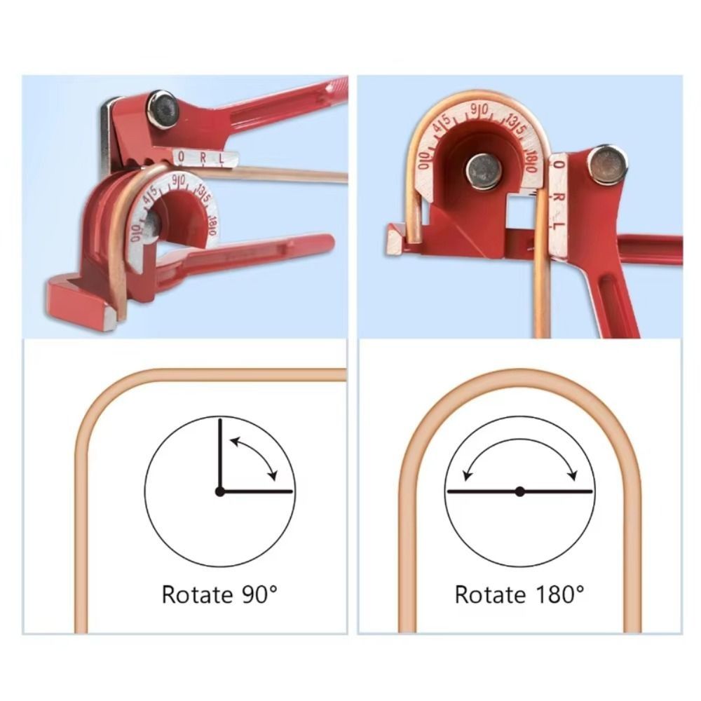 Heavy Duty Manual Bending Tool Brake Pipe Rolling Fuel Line Curving Plier  Brass Copper Tube Pipe