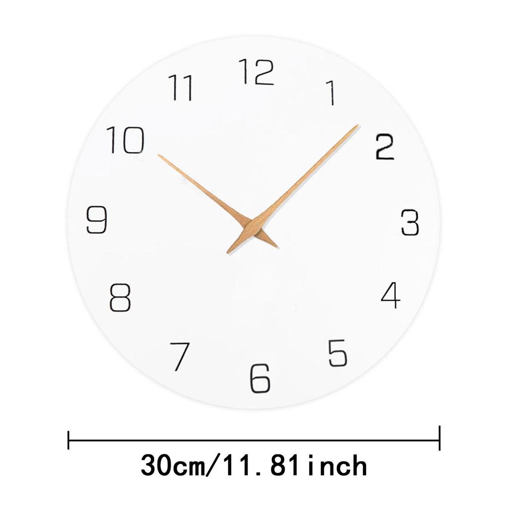 Wall Clock Wooden Modern Decorative Clock for Dining Room Bedroom Home Decor