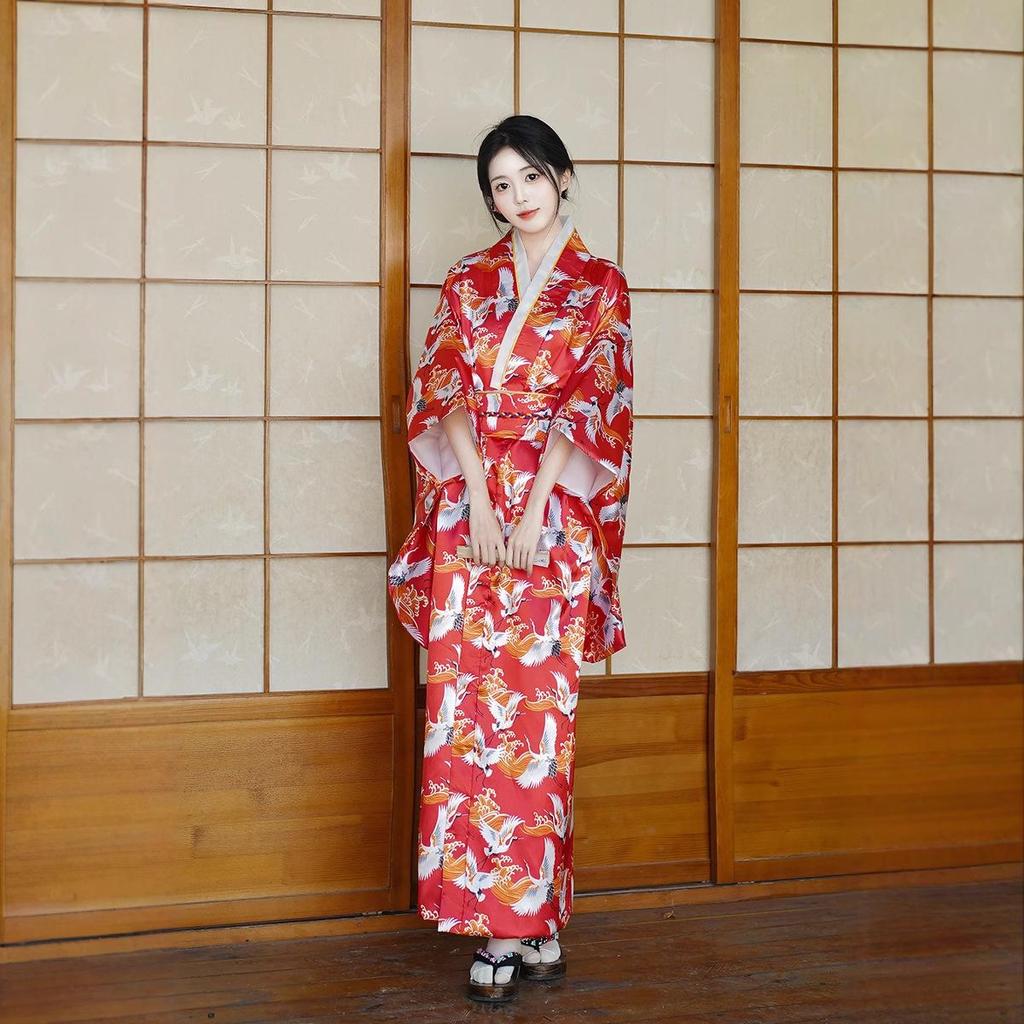 Accappatoio Kimono Primavera/Estate 2026 - Vestito da Sauna Principessa Giapponese con Fiocco Carino
