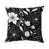 Black And White Sketch Flowers Cushion Cover Decorative Throw Pillowcase Plant Abstract Home Decor Sofa Bed Pillow Covers