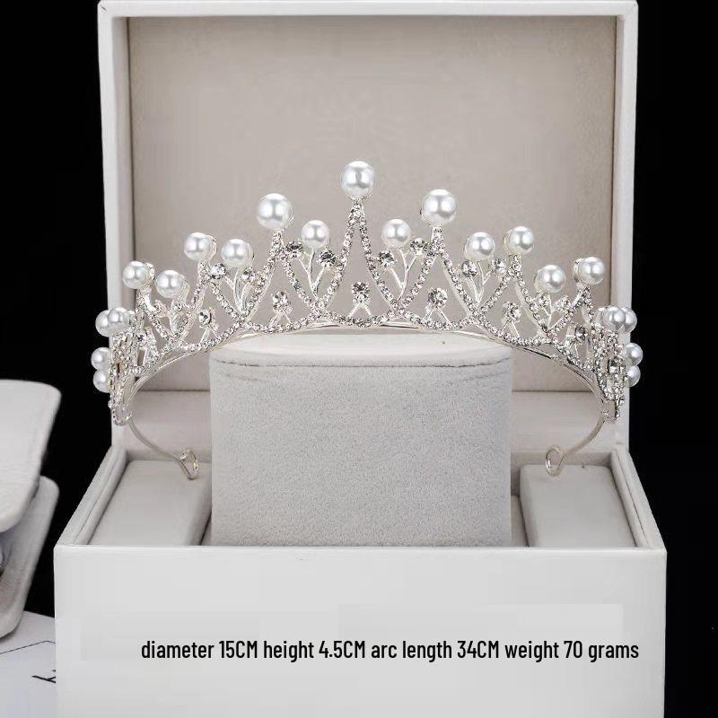Rhinestone Bridal Jewelry Set: Korean-Style Crown, Necklace & Hair Accessories
