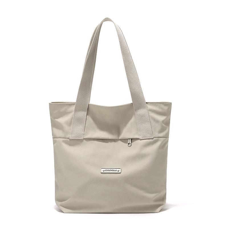 Waterproof Nylon Tote Bag for Women Large Capacity Shoulder Handbag with Zip Pocket