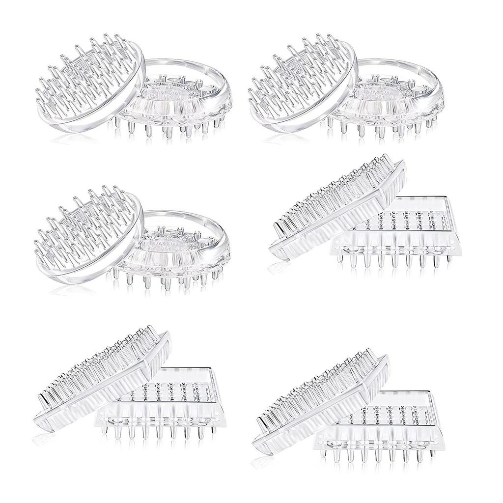 12/16Pcs Furniture Caster Cup Carpet Protectors Comfortable Touch Spiked Furniture Cup Clear Plastic Chair Leg Covers